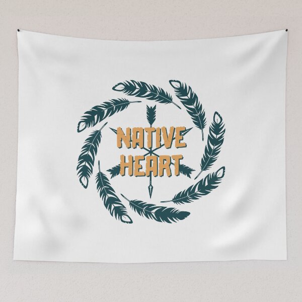 Item preview, Native Heart - Native American Indian (Dark Design) designed and sold by Spiprinto.