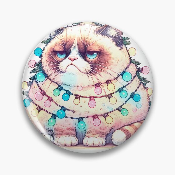 Item preview, Grumpy Cat Resting Grinch Face Christmas Tee designed and sold by wearandpaper.