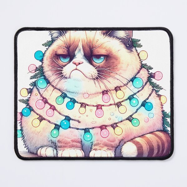 Item preview, Grumpy Cat Resting Grinch Face Christmas Tee designed and sold by wearandpaper.