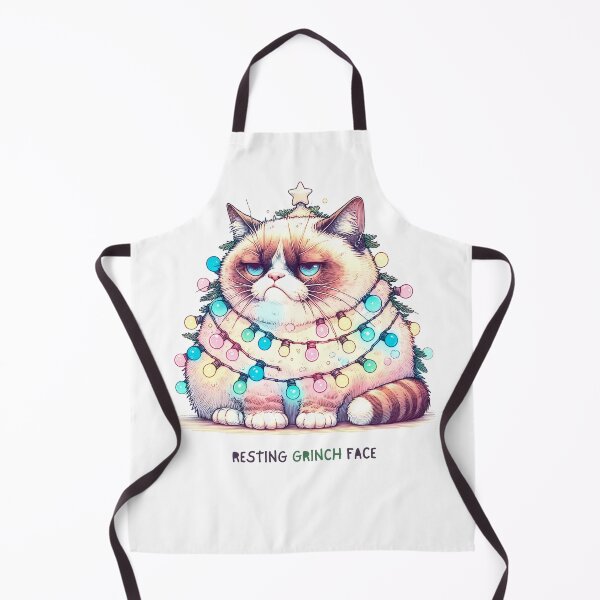 Item preview, Grumpy Cat Resting Grinch Face Christmas Tee designed and sold by wearandpaper.