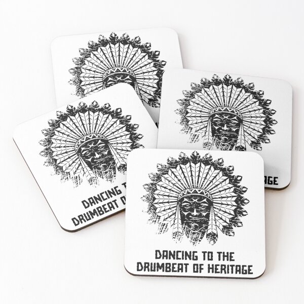 Item preview, Dancing to the Drumbeat of Heritage - Native American Indian Heritage (Black Distressed Design) designed and sold by Spiprinto.