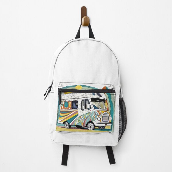 Item preview, Amazing motorhome in the mountains. Geometric pen drawing designed and sold by uliklo.