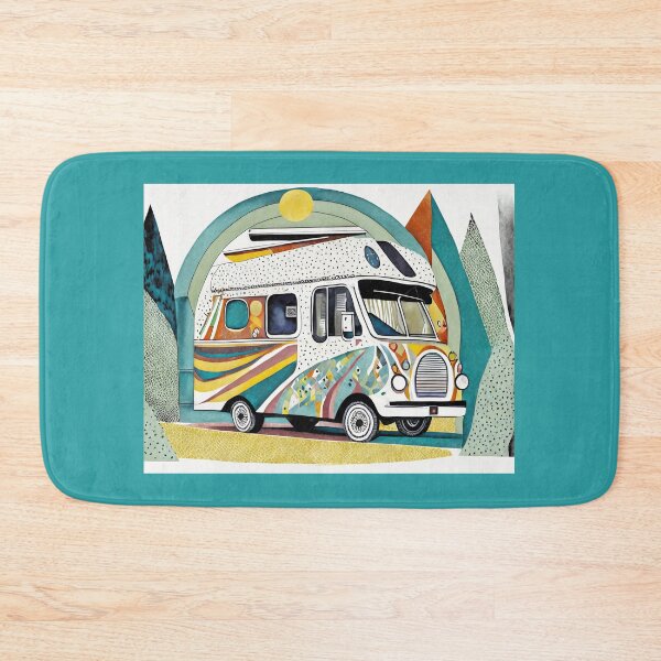 Item preview, Amazing motorhome in the mountains. Geometric pen drawing designed and sold by uliklo.