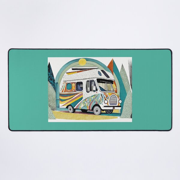Item preview, Amazing motorhome in the mountains. Geometric pen drawing designed and sold by uliklo.