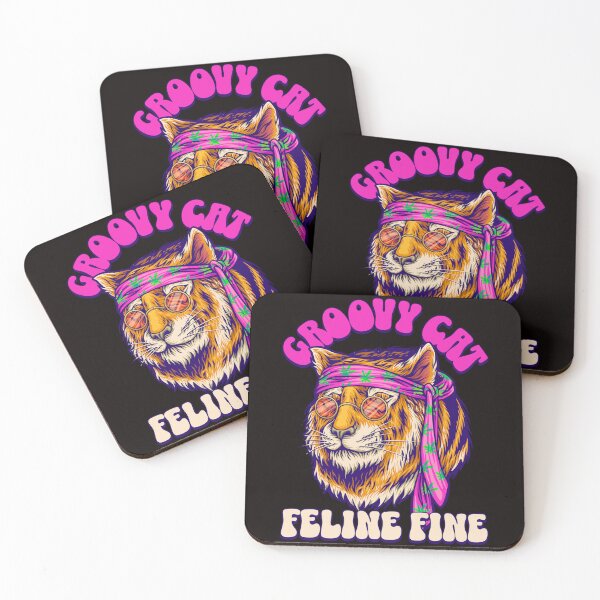 Item preview, Groovy Cat Feline Fine Tiger designed and sold by TigerRoseStudio.