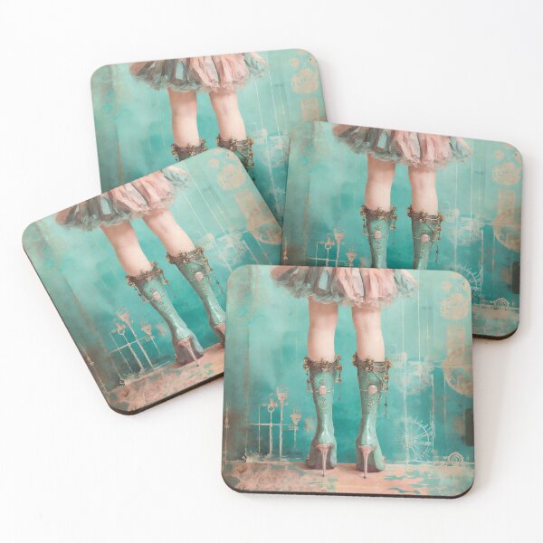 Item preview, Vintage pale coral colored pretty woman female feet legs designed and sold by Lefteris Betsis.