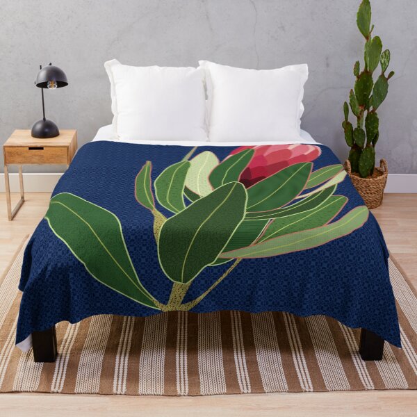 Item preview, Protea Flor rosa azul estampado floral designed and sold by blueidesign.