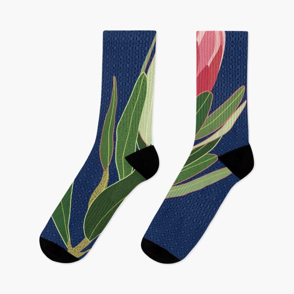 Item preview, Protea Flor rosa azul estampado floral designed and sold by blueidesign.