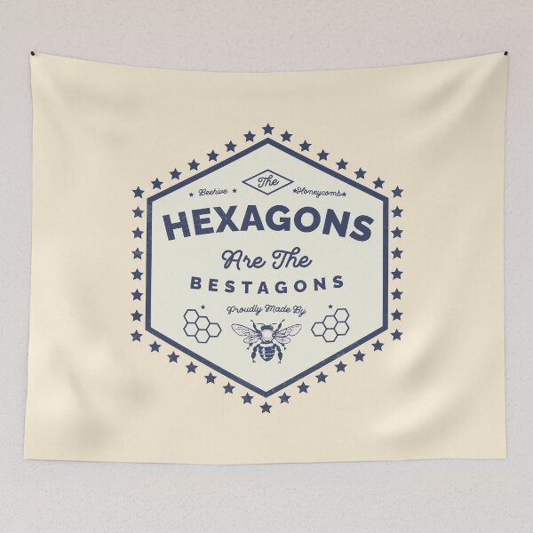 Item preview, Hexagons Are The Bestagons - Beehive & HoneyComb Are Proudly Made By The Bees designed and sold by lovealva.