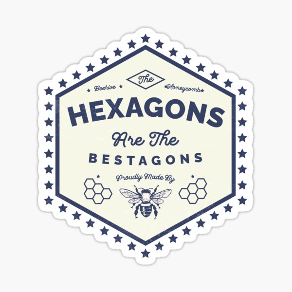 Item preview, Hexagons Are The Bestagons - Beehive & HoneyComb Are Proudly Made By The Bees designed and sold by lovealva.