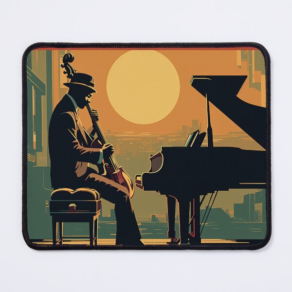Item preview, Musician play jazz on the moonlight designed and sold by RalNix.