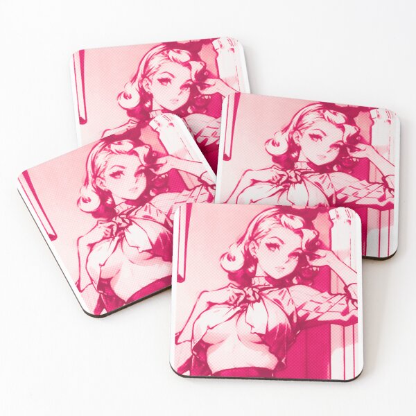 Item preview, Vintage Pinup Girl Popart Faux Screenprint White Frame AiArt designed and sold by MikaseSan.