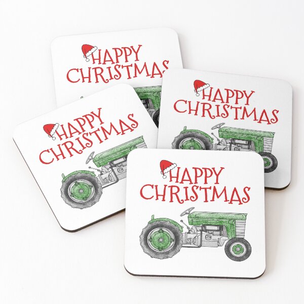Item preview, Vintage Tractor Christmas Farmer Farming (Green) designed and sold by doodlerob.