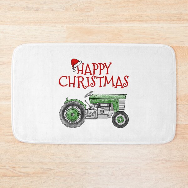 Item preview, Vintage Tractor Christmas Farmer Farming (Green) designed and sold by doodlerob.