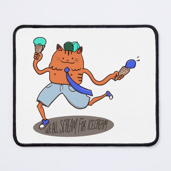 Item preview, We all scream for ice cream orange cat designed and sold by NotreDameChelle.