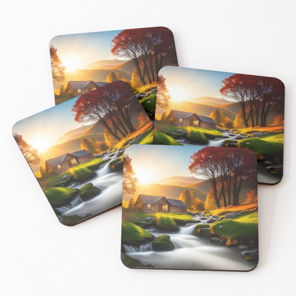 Item preview, A Cabin Beside Of A Beautiful Stream designed and sold by Paw's Arts.