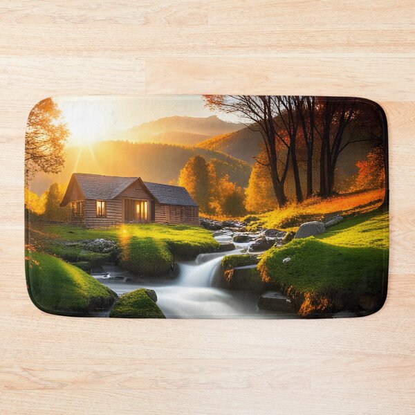 Item preview, A Cabin Beside Of A Beautiful Stream designed and sold by Paw's Arts.