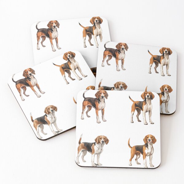 Item preview, Cute English Foxhound Dogs designed and sold by TheAnimalZ00.