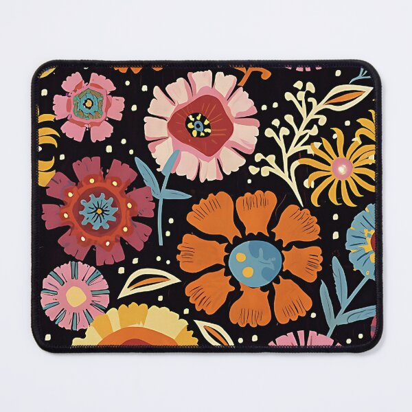 Item preview, wild flowers black background designed and sold by EasyPrints337.