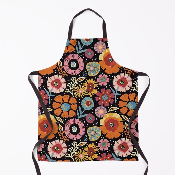Item preview, wild flowers black background designed and sold by EasyPrints337.