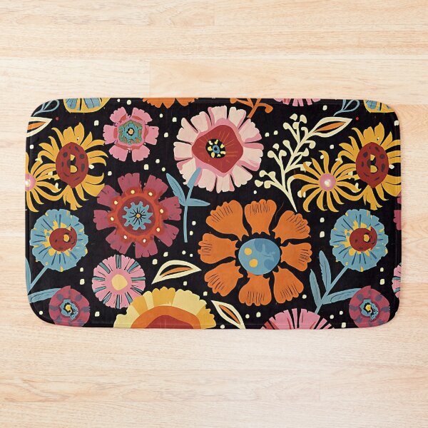 Item preview, wild flowers black background designed and sold by EasyPrints337.