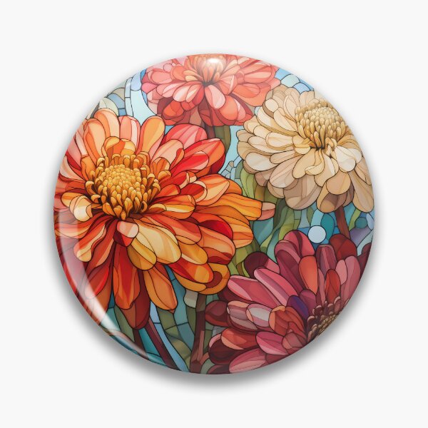 Item preview, Stained Glass Zinnia Garden designed and sold by Matt's Artificial Nature.