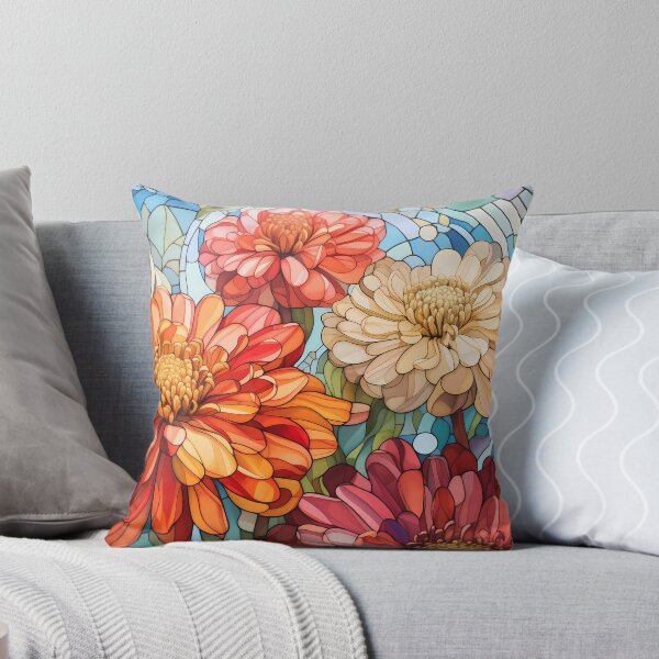 Item preview, Stained Glass Zinnia Garden designed and sold by Matt's Artificial Nature.