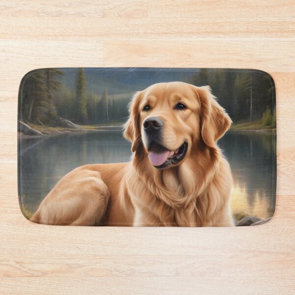 Item preview, Golden Retriever dog in the mountains designed and sold by pixelartestudio.