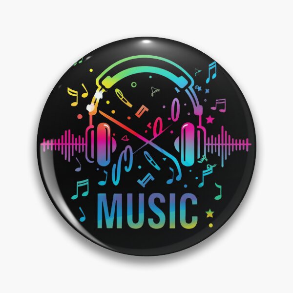 Aperçu de l'œuvre écouteurs colorés pour la musique créée et vendue par NotesForMusic.