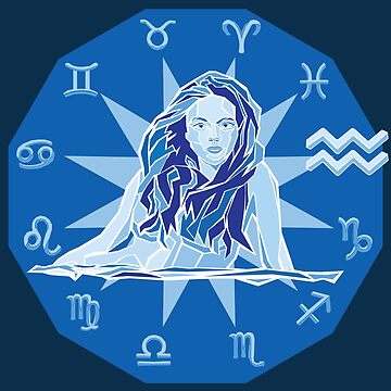 Artwork thumbnail, Aquarius Dodecagon1 by Zodiaconographz
