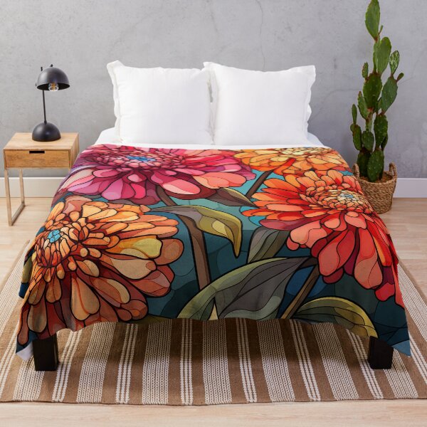 Item preview, Stained Glass Zinnia Brilliance designed and sold by Matt's Artificial Nature.