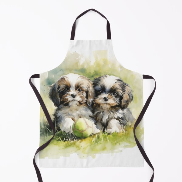Item preview, Shih Tzus on Grass, Watercolor designed and sold by Samuelsboro.