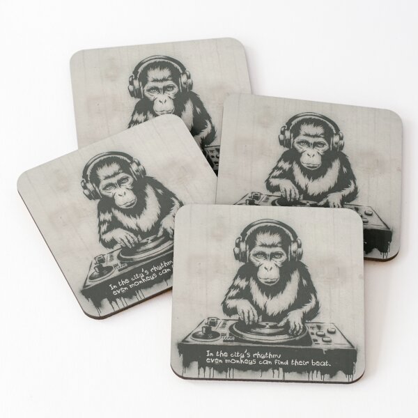 Item preview, DJ Monkey Stencil Graffiti designed and sold by Bomax121.