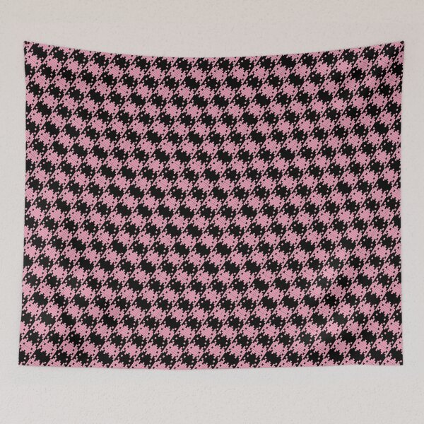 Item preview, Space Invader Dogtooth Pattern Black and Pink designed and sold by Quooki.