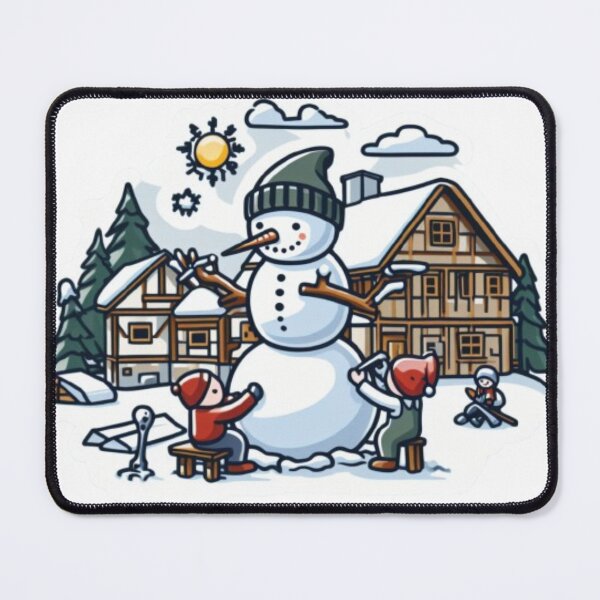 Item preview, Kids building a snowman designed and sold by ecupirate99.