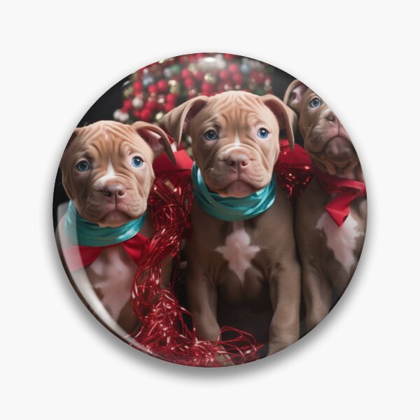 Item preview, Christmas Pitt Bull Puppies designed and sold by Samuelsboro.