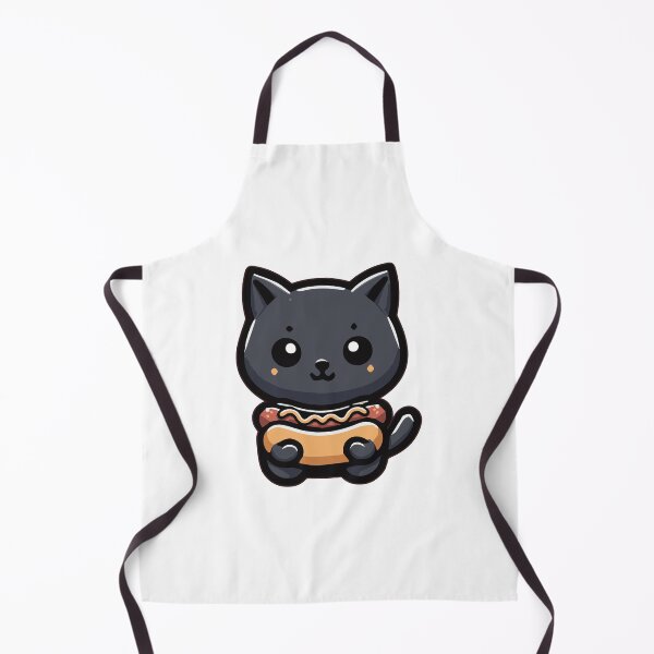 Item preview, Dark Gray Cat's Hotdog Hug designed and sold by WeirdDemonGames.