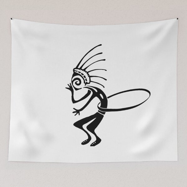 Item preview, Kokopelli hula hoop black designed and sold by nogamax.