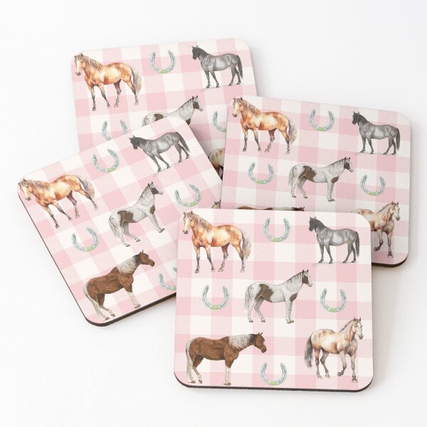Item preview, Horses Plaid Pink designed and sold by Ashley Gagnon.
