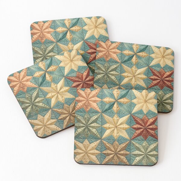 Item preview, Puffy 3D-like, Vintage-Modern Christmas Stars designed and sold by MischiefParlor.
