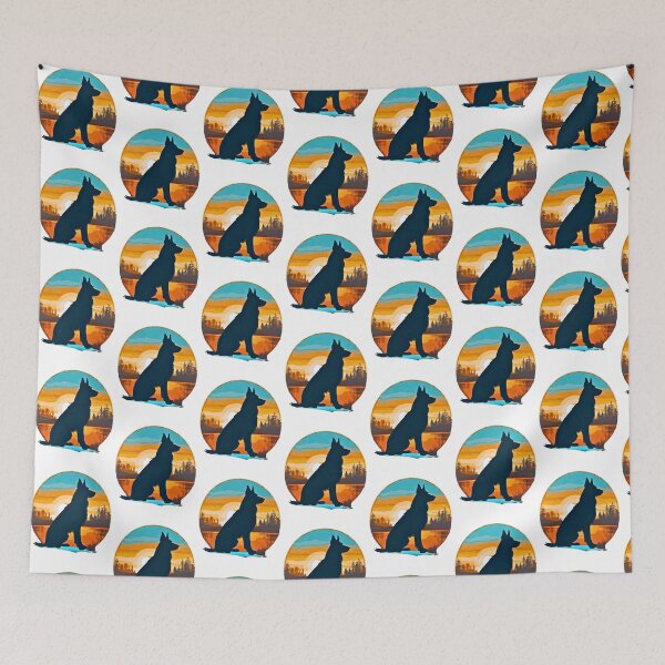 Item preview, German Shepherd Vintage Sunset designed and sold by Fredster1966.