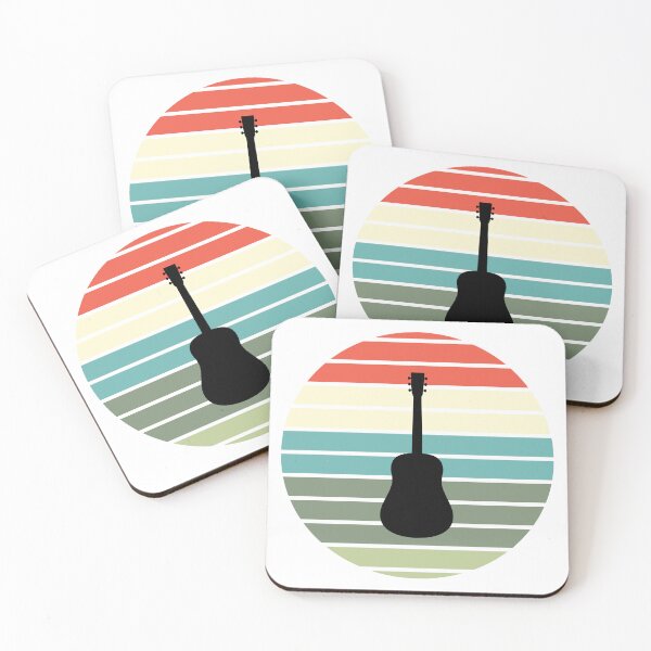 Item preview, Retro Sunset Acoustic Guitar Silhouette designed and sold by JPareDesign.