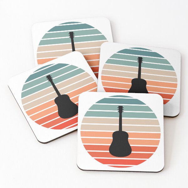 Item preview, Retro Sunset Acoustic Guitar Silhouette designed and sold by JPareDesign.