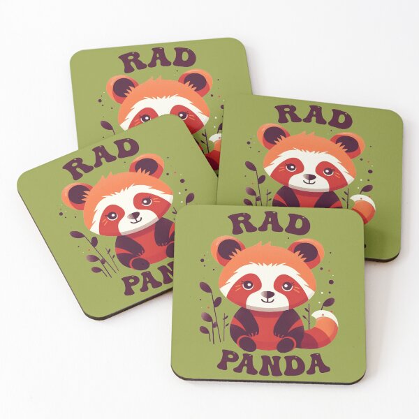 Item preview, Rad Red Panda Kawaii 1960s Hippie Vintage  designed and sold by GVRDesign.