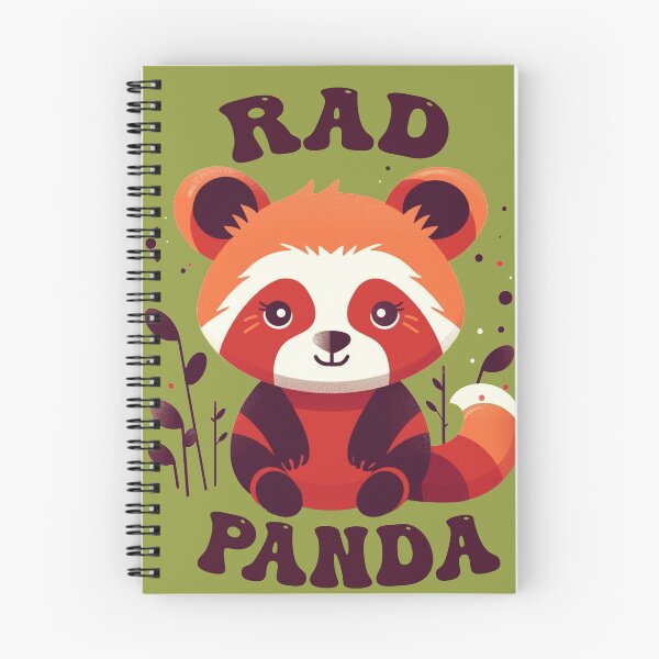 Item preview, Rad Red Panda Kawaii 1960s Hippie Vintage  designed and sold by GVRDesign.