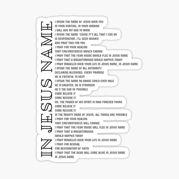 Item preview, in Jesus name designed and sold by Jinester.