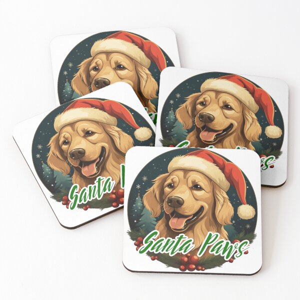 Item preview, Santa Paws: Golden Retriever Santa Claus designed and sold by Fantasy Masterpiece.