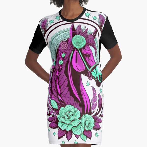 Item preview, Horse head portrait. adorned with floral details. Line art designed and sold by Mahilis.