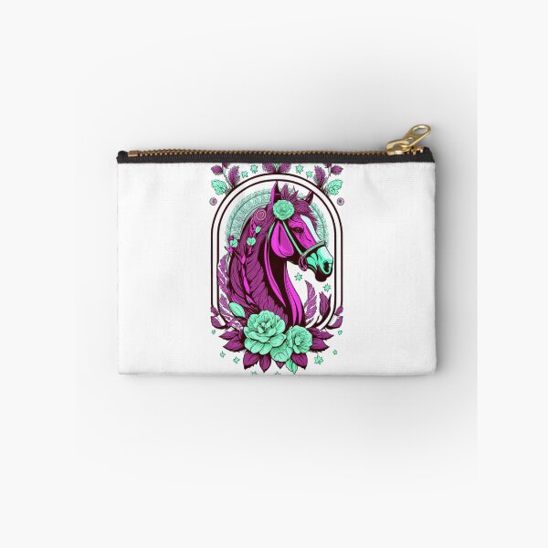 Item preview, Horse head portrait. adorned with floral details. Line art designed and sold by Mahilis.