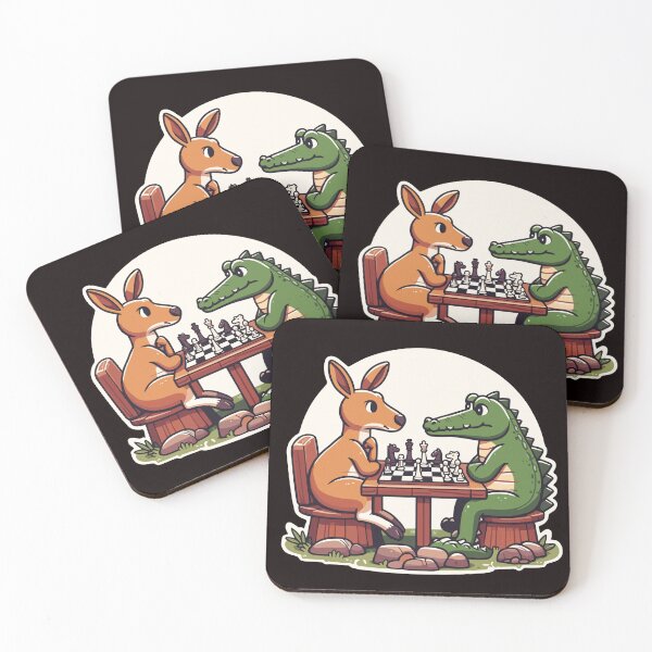 Item preview, Kangaroo vs Crocodile: A fun and original chess design designed and sold by Artifines.
